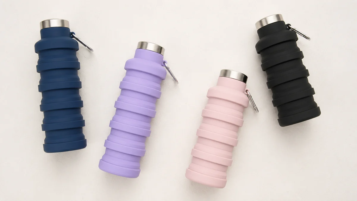 The four Squishly colors laid flat side by side, seen from above