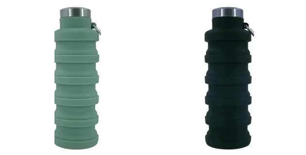 Two collapsible water bottles